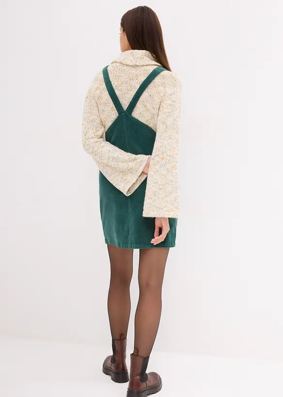 Mammasnickarklänning i stretchig bomullsmanchester, bonprix