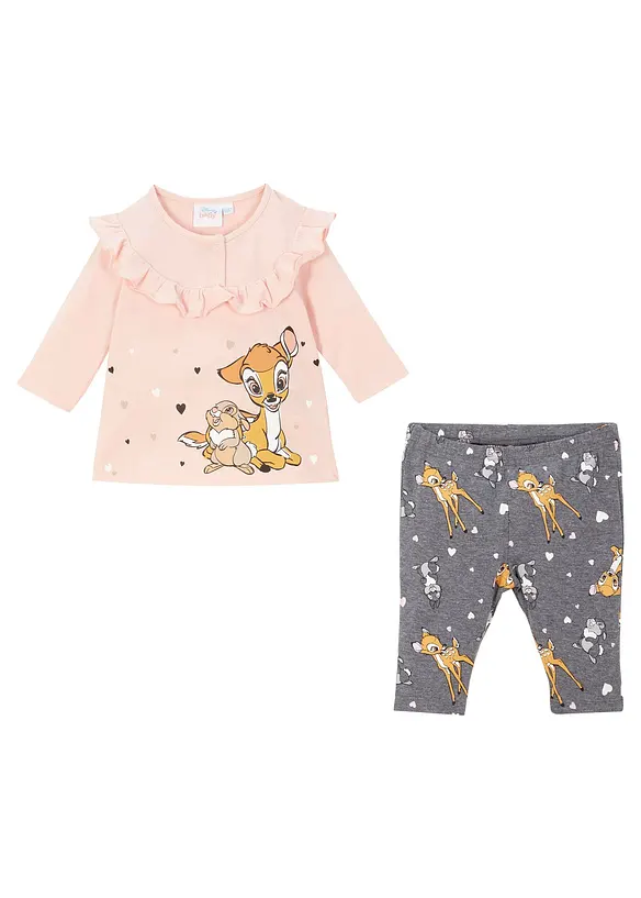 Babytröja och -leggings i bomull med Bambimotiv från Disney (2 delar), Disney