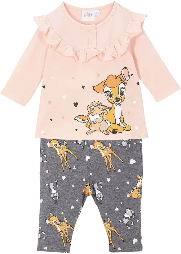 Babytröja och -leggings i bomull med Bambimotiv från Disney (2 delar), Disney