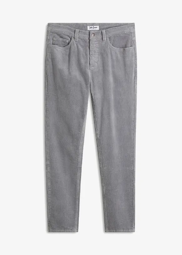 Stretchig manchesterbyxa med bekvämt snitt, Slim Fit, bonprix