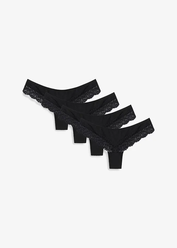 Braziliantrosa med ekologisk bomull (4-pack), bonprix