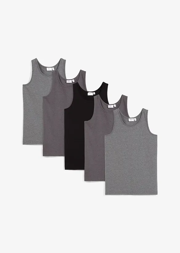 Linne med mjuk bomull (5-pack), bonprix