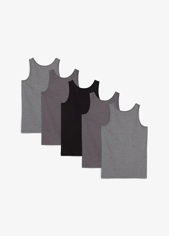 Linne med mjuk bomull (5-pack), bonprix