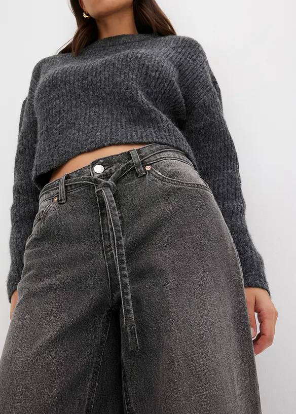 Wide Leg Jeans Mid Waist, bonprix