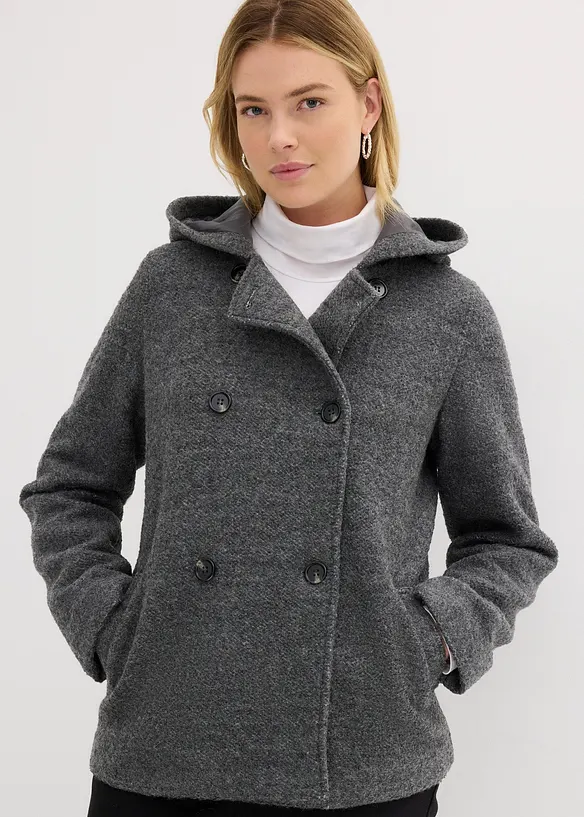 Skepparjacka i mysig bouclé, bonprix