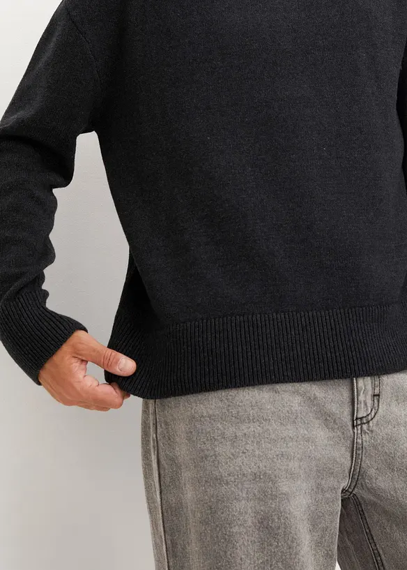 Polotröja med återvunnen bomull, Loose Fit, bonprix