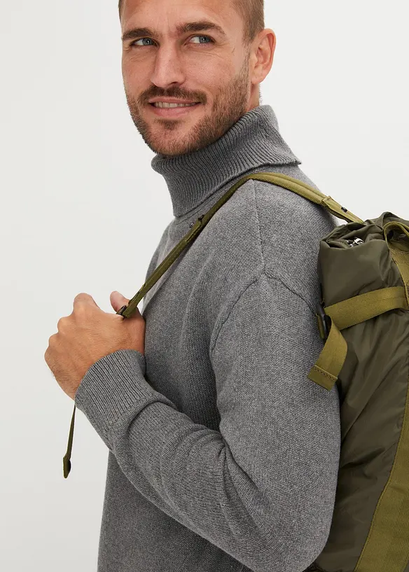 Polotröja med återvunnen bomull, Loose Fit, bonprix