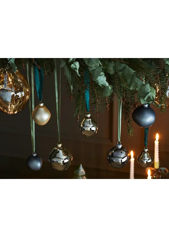 Julgranskulor med organiska former (3-pack), bonprix