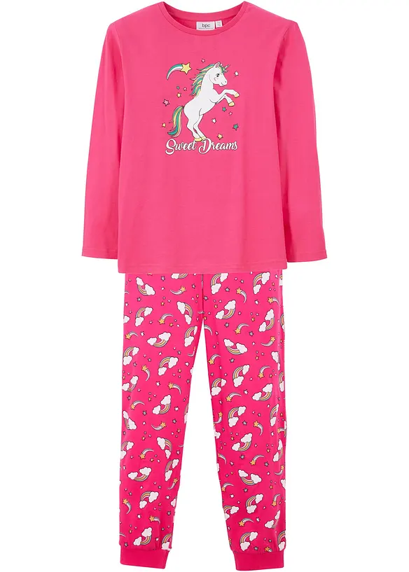 Pyjamas i ekologisk bomull (2 delar), bonprix