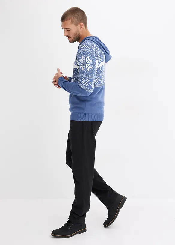 Byxa i twill av bomull, Regular Fit, Straight, bonprix