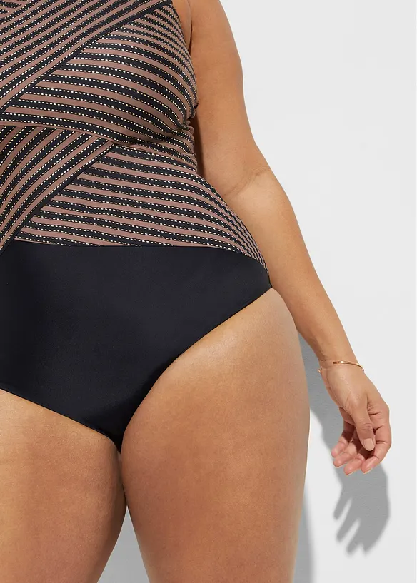 Baddräkt med omlottlook och medelhög formande effekt, bonprix