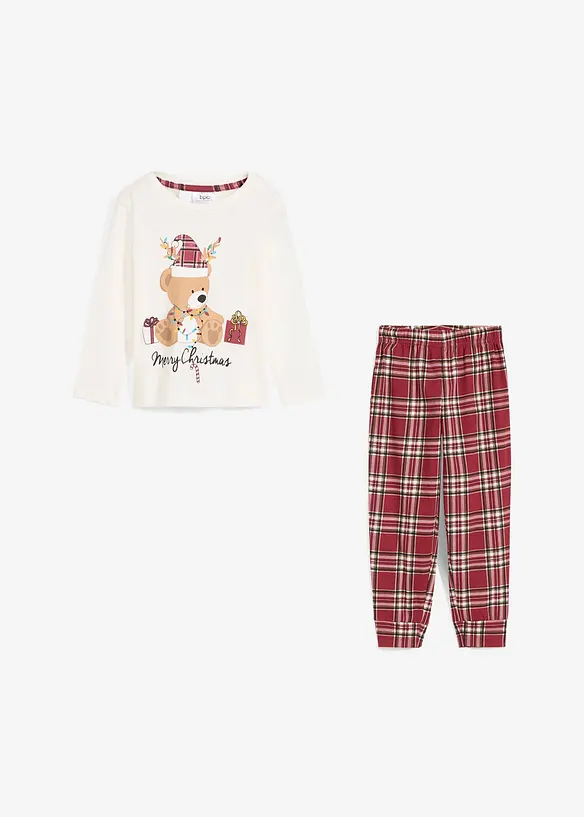 Pyjamas i ekologisk bomull (2 delar), bonprix