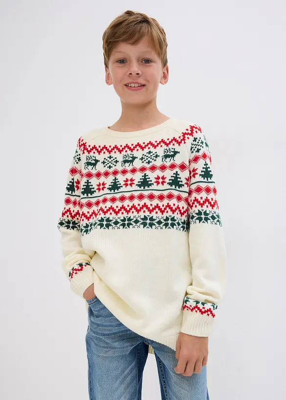 Lusemönstrad tröja för barn, bonprix