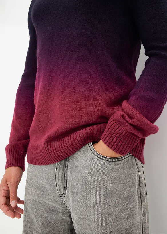 Finstickad tröja med olika färgnyanser, bonprix