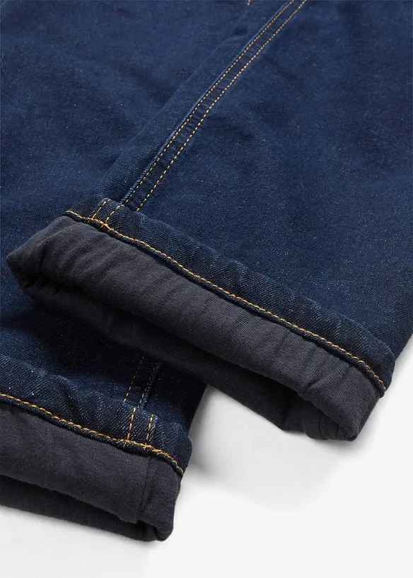 Jerseyfodrade jeans, Regular Fit, Straight, bonprix