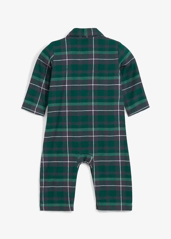 Babyjumpsuit av flanell, bonprix