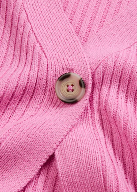 Ribbstickad cardigan, bonprix