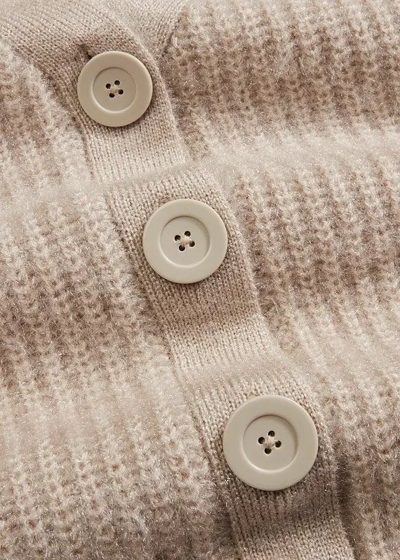 Ribbstickad cardigan, bonprix