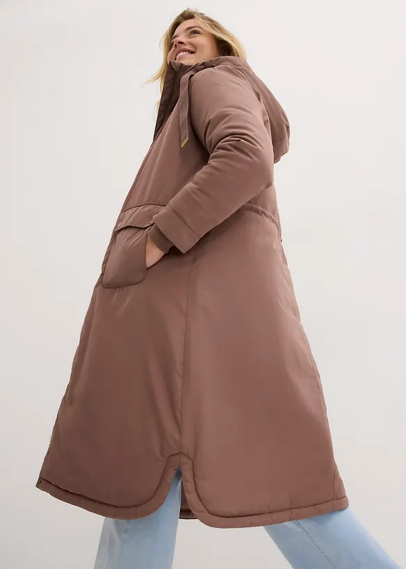 Vid parkas i A-linjeform och med dragsko, bonprix