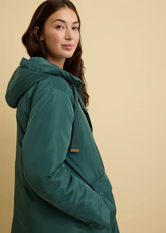 Vid parkas i A-linjeform och med dragsko, bonprix