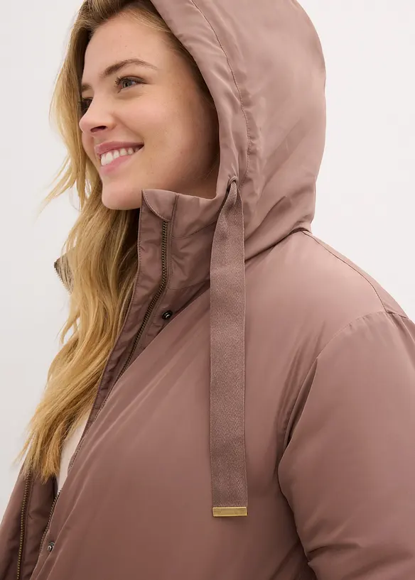 Vid parkas i A-linjeform och med dragsko, bonprix