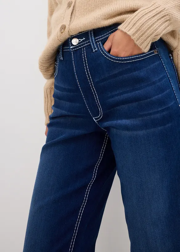 Thermo Straight Jeans High Waist, bonprix