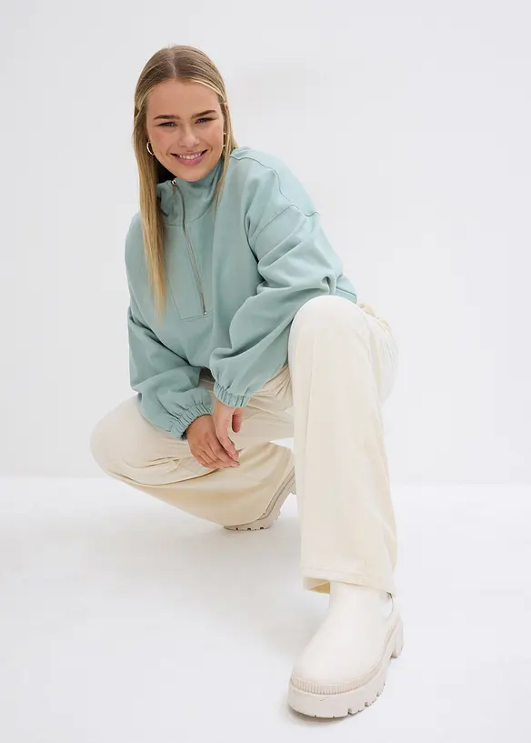 Manchesterbyxa med stretchig midja, bonprix