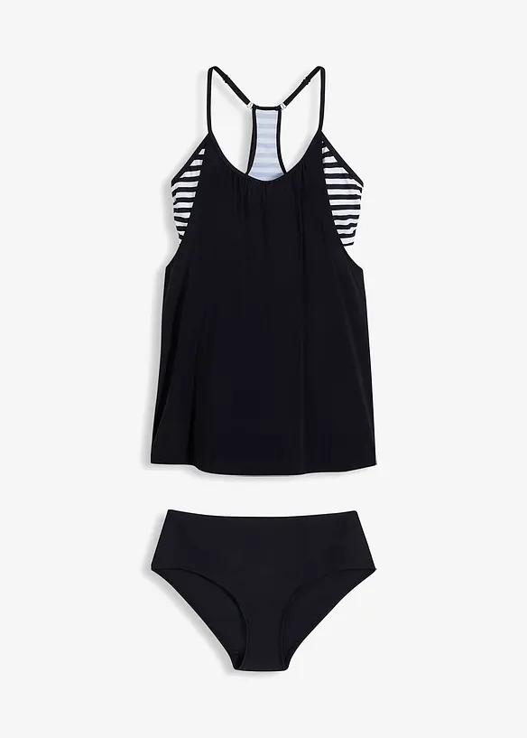 Lång tankini (2 delar) med lager-på-lager-look, bonprix
