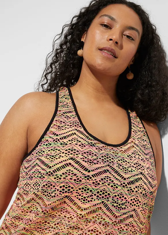 Tankini med elastisk spets (2 delar), bonprix