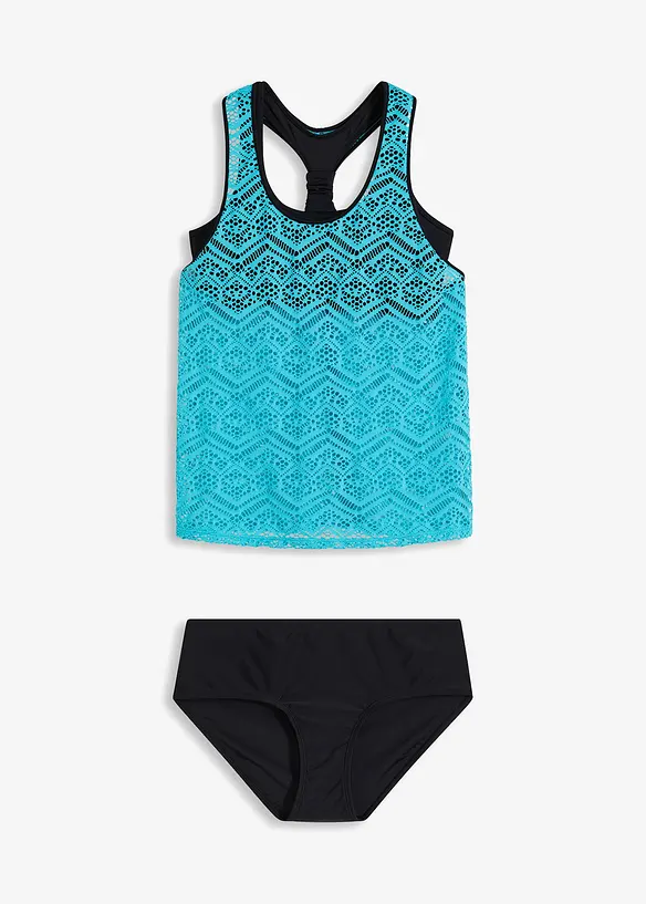 Tankini med elastisk spets (2 delar), bonprix