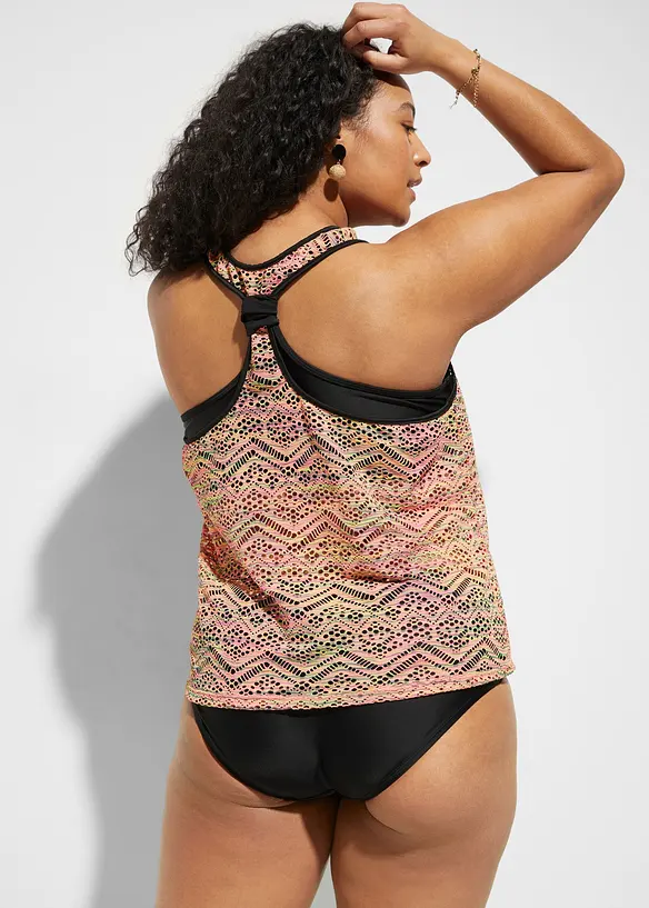 Tankini med elastisk spets (2 delar), bonprix