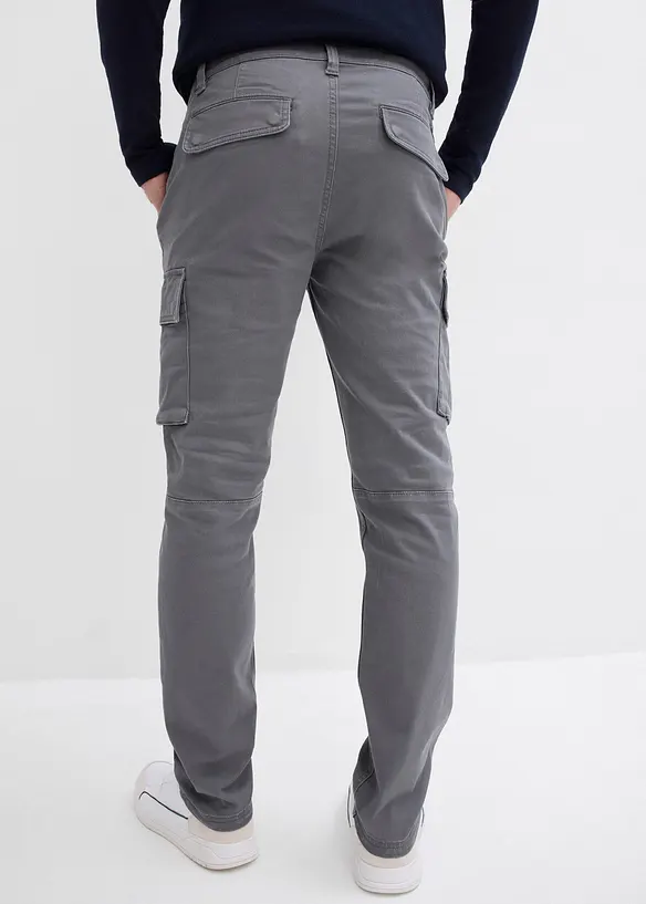 Byxa med stretch och raka ben, med bomull, Regular Fit, bonprix