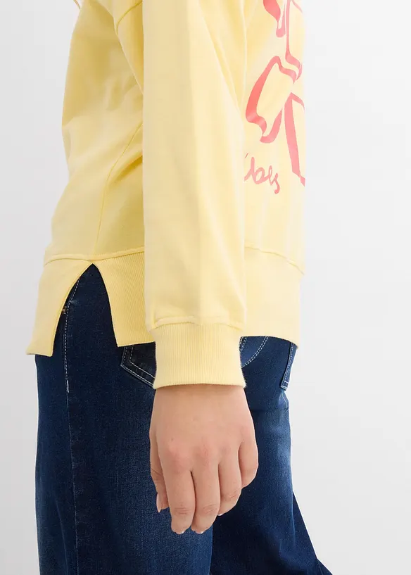 Sweatshirt i oversizemodell av ekologisk bomull, bonprix