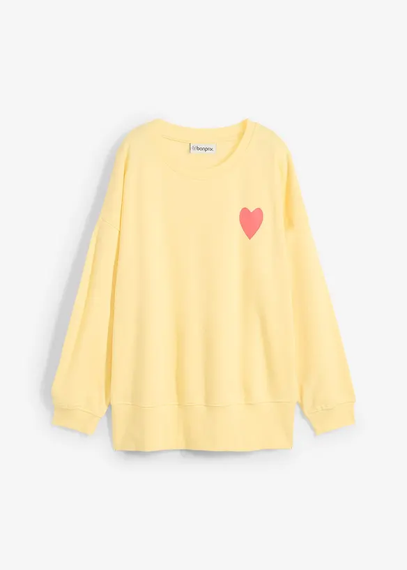 Sweatshirt i oversizemodell av ekologisk bomull, bonprix