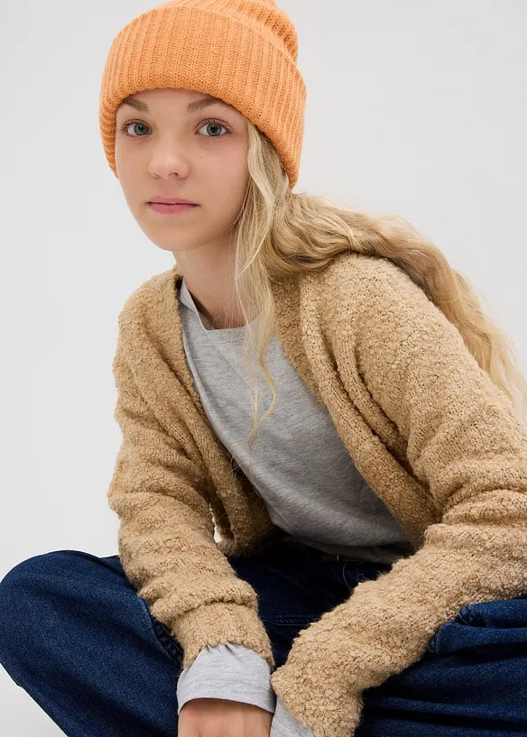 Långärmad topp med ekologisk bomull (3-pack), bonprix