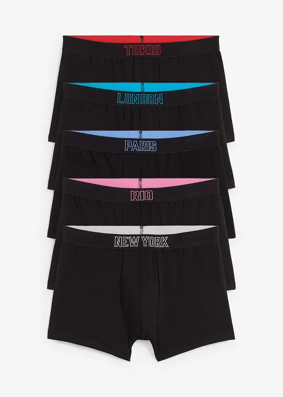 Boxershorts med bomull (5-pack) tajta, bonprix