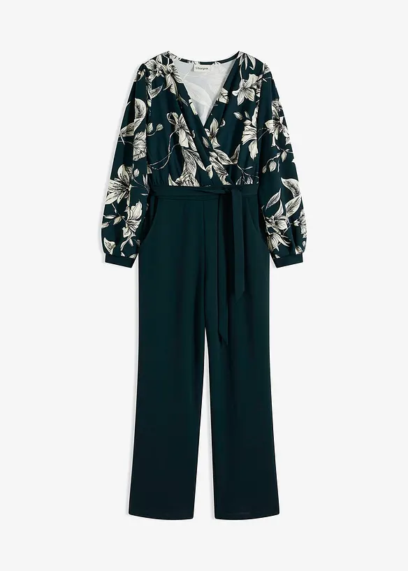 Jumpsuit i jersey med omlottlook, bonprix