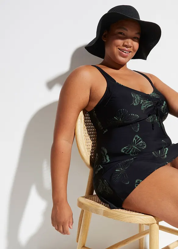 Lång tankini med V-ringning (2-delar), bonprix