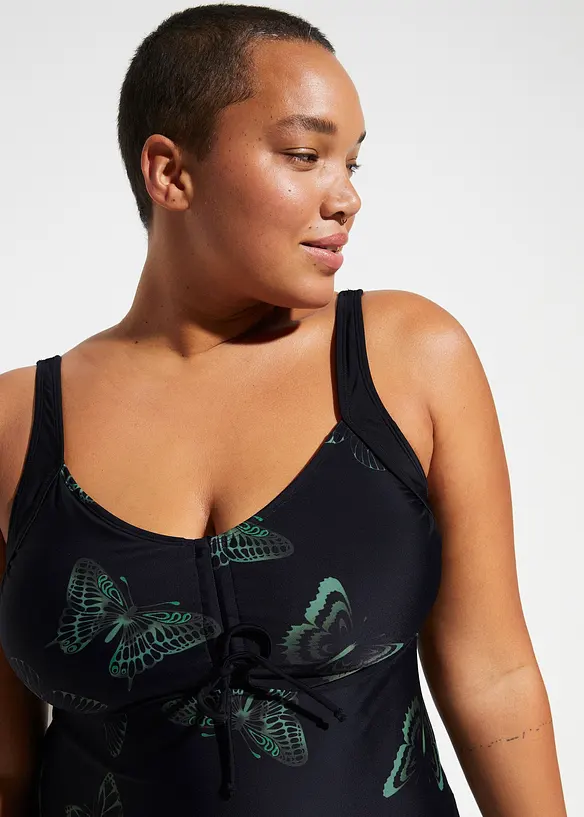 Lång tankini med V-ringning (2-delar), bonprix