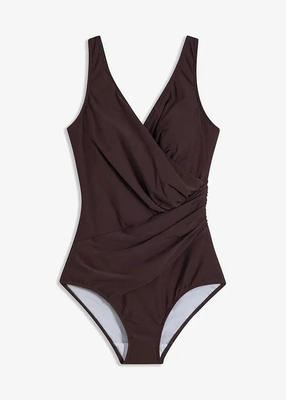Baddräkt med omlottlook och medelhög formande effekt, bonprix
