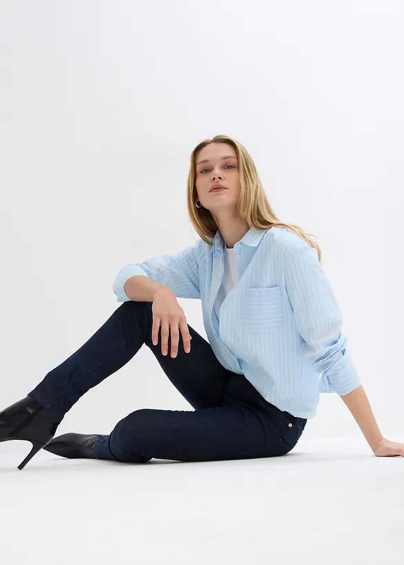 Skinny Jeans Mid Waist i ekologisk bomull, bonprix