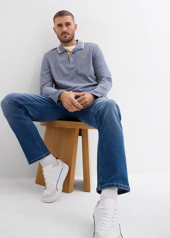 Pikétröja av ekologisk bomull (2-pack), bonprix