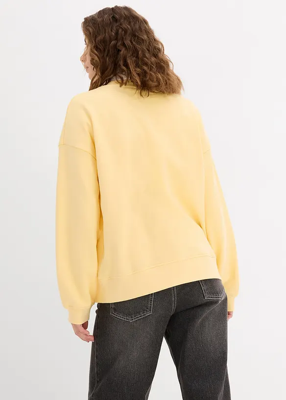 Oversizesweatshirt i ren bomull, bonprix
