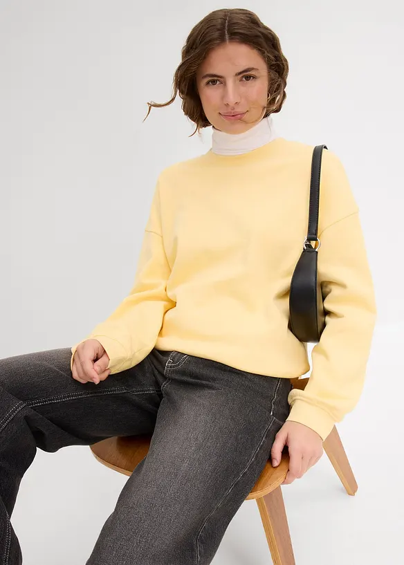 Oversizesweatshirt i ren bomull, bonprix