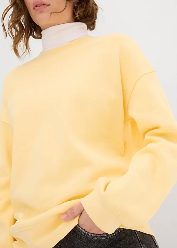 Oversizesweatshirt i ren bomull, bonprix