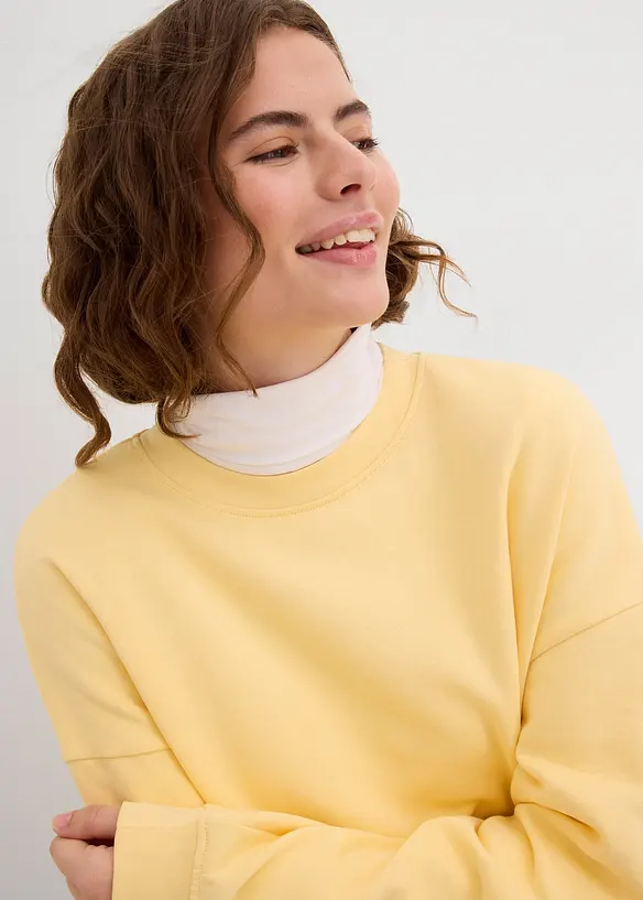Oversizesweatshirt i ren bomull, bonprix