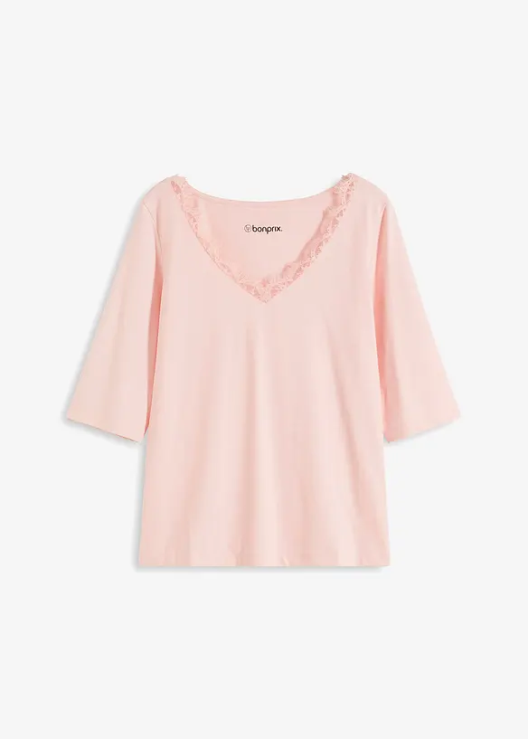 Topp med spets, bonprix