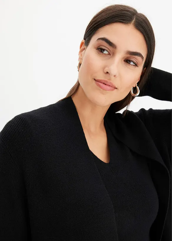 Lång cardigan med viskos, bonprix
