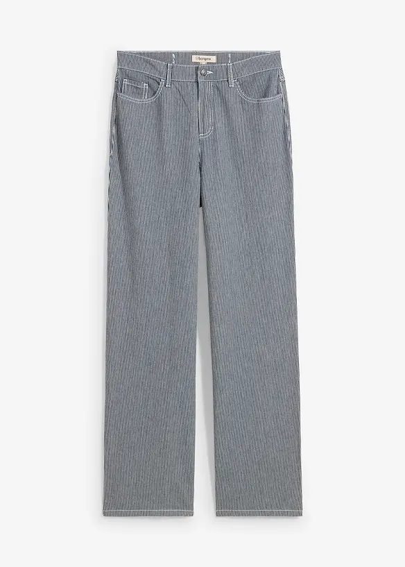 Straight Jeans High Waist, randiga, bonprix