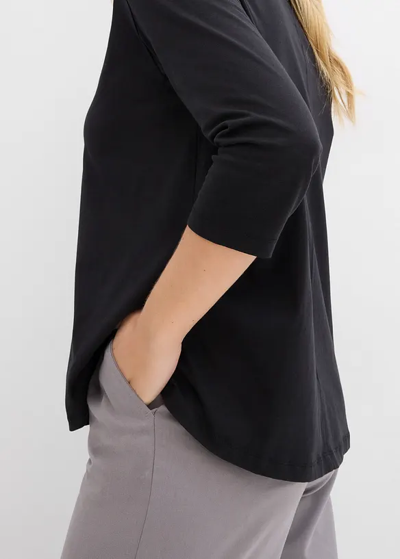 Boxy topp av ekologisk bomull, bonprix